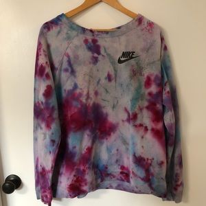 Tie dye Nike crewneck